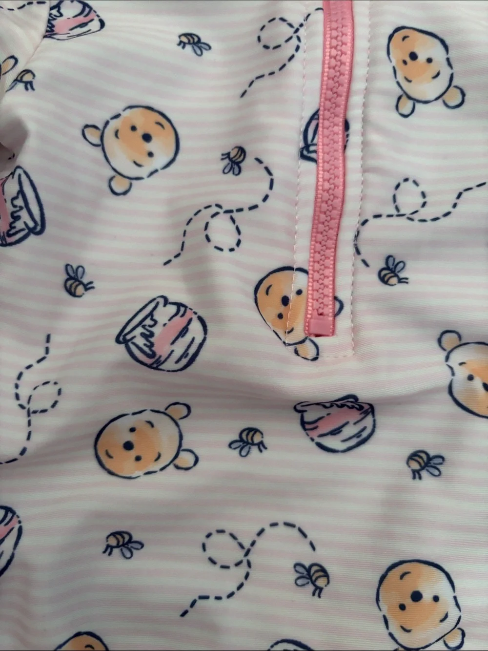 Disney Baby Pink Winnie the Pooh One-Piece Swimsuit. UPF 50+